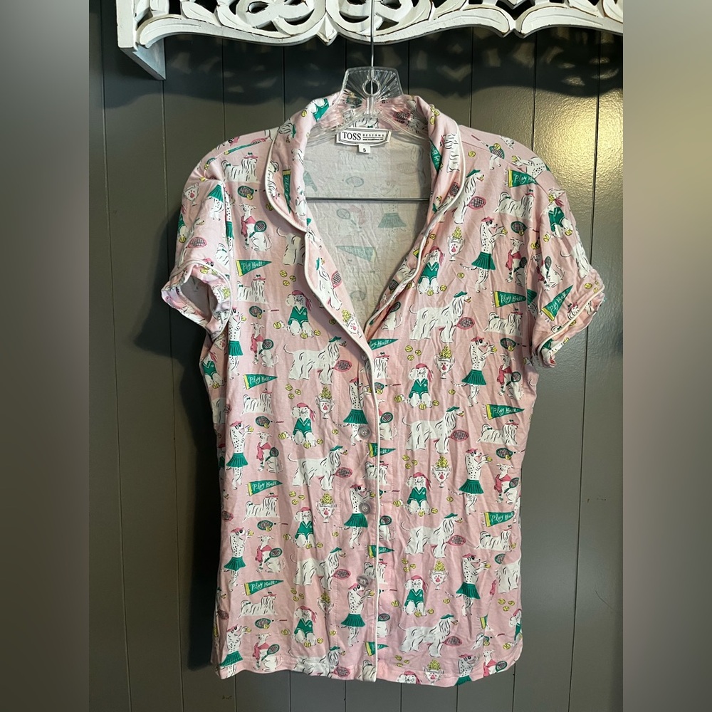 Toss Designs Tennis Pups pajama top -top ONLY